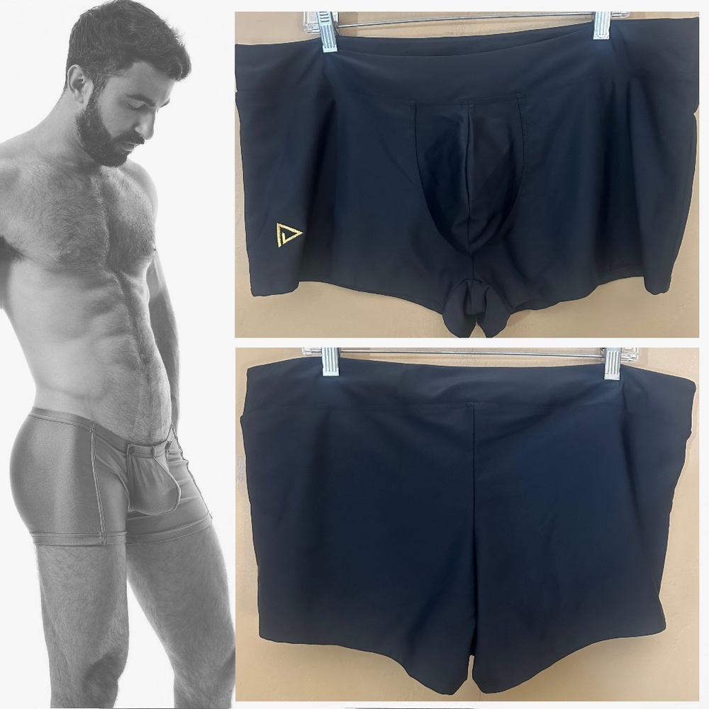 Play Out Square Cut Pouch Swim Briefs 4XL  40-48" 5XL 42-50" waist Gently worn